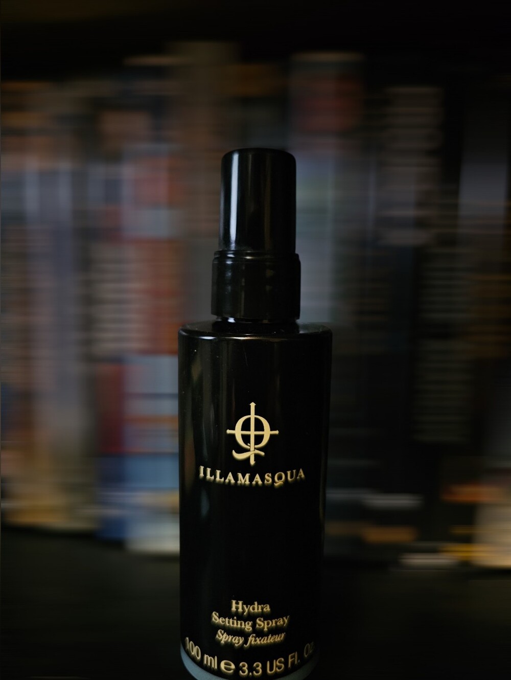 Illamasqua Hydra Setting Spray - Black & Gold Bottle